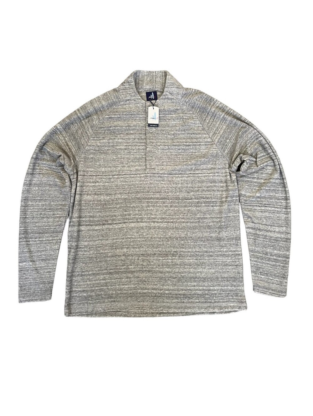 Johnnie-O Light Gray Button Snap Jacket Long Sleeve Men’s Size Medium NWT